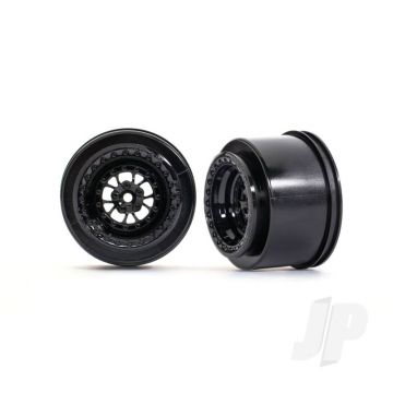 Traxxas Wheels, Weld Gloss Black (Rear) (2) (TRX9473)