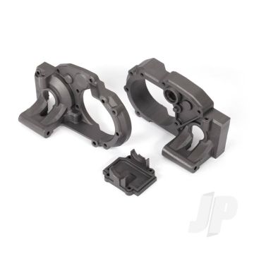 Traxxas Gearbox Halves, Left & Right/ Differential Cover (Charcoal Gray) (TRX9493)
