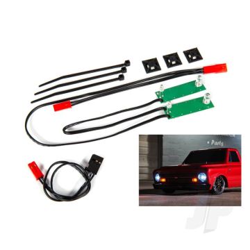 Traxxas Led Light Set, Front, Complete (White) (Includes Light Harness, Power Harness, Zip Ties (9)) (TRX9496)
