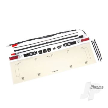 Traxxas Led Lights, Tail Lights (Red)/ Zip Ties (9)/ Tail Light Housings (Left & Right)/ Tailgate Trim (Chrome) (TRX9497R)