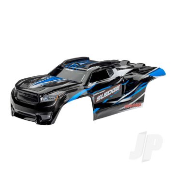 Traxxas Body, Sledge, Blue / Window, Grille, Lights Decal Sheet (Assembled With Front & Rear Body Mounts And Rear Body Support For Clipless Mounting) (TRX9511A)