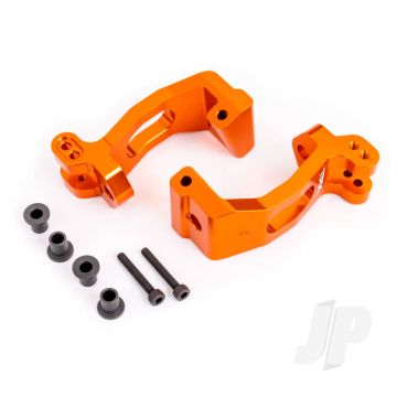 Traxxas Caster Blocks (C-Hubs), 6061-T6 Aluminium (Orange-Anodised), Left & Right/ Kingpin Bushings (4) (TRX9532T)