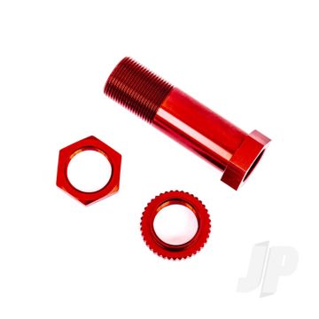 Traxxas Servo Saver Post/ Adjuster Nut/ Locknut (Red-Anodised, 6061-T6 Aluminium) (1 Each) (TRX9545R)