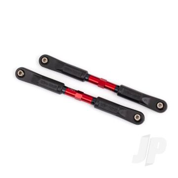Traxxas Toe Links, Sledge (Tubes Red-Anodised, 7075-T6 Aluminium, Stronger Than Titanium) (120Mm) (2)/ Rod Ends, Assembled With Steel Hollow Balls (4)/ Aluminium Wrench, 8Mm (1) (TRX9549R)