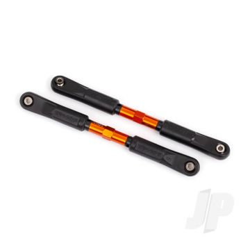 Traxxas Toe Links, Sledge (Tubes Orange-Anodised, 7075-T6 Aluminium, Stronger Than Titanium) (120Mm) (2)/ Rod Ends, Assembled With Steel Hollow Balls (4)/ Aluminium Wrench, 8Mm (1) (TRX9549T)