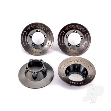 Traxxas Wheel Covers, Satin Black Chrome (4) (Fits #9572 Wheels) (TRX9568A)