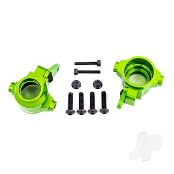 Traxxas Steering Blocks, 6061-T6 Aluminium (Green-Anodised), Left & Right/ Steering Block Arms (2) (TRX9635G)
