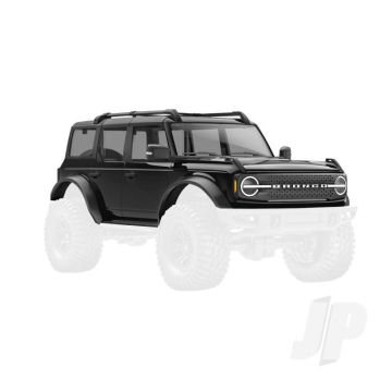Traxxas Body, Ford Bronco (2021), Complete, Black (Includes Grille, Side Mirrors, Door Handles, Fender Flares, Windshield Wipers, Spare Tire Mount, & Clipless Mounting) (TRX9711-BLK)