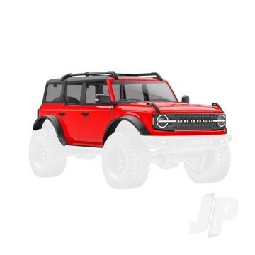 Traxxas Body, Ford Bronco (2021), Complete, Red (Includes Grille, Side Mirrors, Door Handles, Fender Flares, Windshield Wipers, Spare Tire Mount, & Clipless Mounting) (TRX9711-RED)
