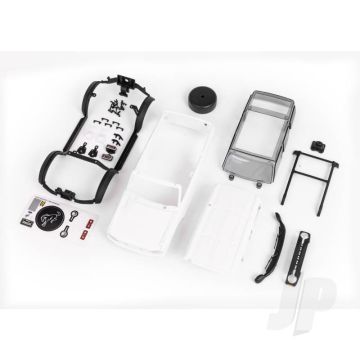 Traxxas Body, Ford Bronco (2021), Complete (White, Requires Painting) (Includes Grille, Side Mirrors, Door Handles, Fender Flares, Windshield Wipers, Spare Tire Mount, & Clipless Mounting) (TRX9711)