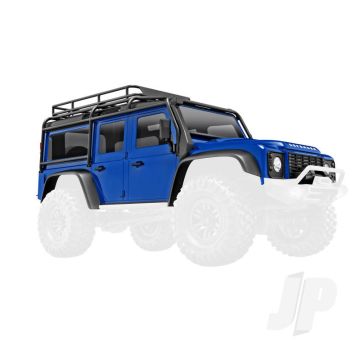 Traxxas Body, Land Rover Defender, Complete, Blue (Includes Grille, Side Mirrors, Door Handles, Fender Flares, Windshield Wipers, Spare Tire Mount, & Clipless Mounting) (TRX9712-BLUE)