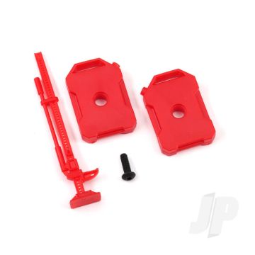 Traxxas Fuel Canisters (Left & Right)/ Jack (Red) (Fits #9712 Body) (TRX9721)