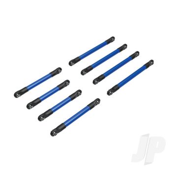 Traxxas Suspension Link Set, 6061-T6 Aluminium (Blue-Anodised) (Includes 5X53Mm Front Lower Links (2), 5X46Mm Front Upper Links (2), 5X68Mm Rear Lower Or Upper Links (4)) (TRX9749-BLUE)