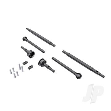 Traxxas Axle Shafts, Front And Rear (2)/ Stub Axles, Front (2) (Hardened Steel) (TRX9756)