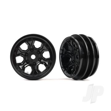 Traxxas Wheels, 1.0In (Black Chrome) (2) (TRX9770-BLKCR)