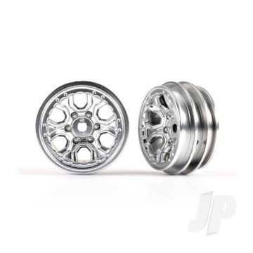Traxxas Wheels, 1.0In (Statin Chrome) (2) (TRX9770-SATIN)