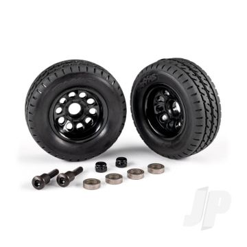 Traxxas Trailer Wheels (2)/ Tires (2)/ Mounting Hardware (TRX9797)