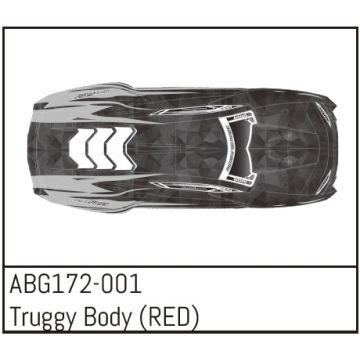 Absima Truggy Body (Red) (ABG172-001)
