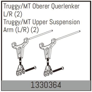 Absima Truggy/Mt Upper Suspension Arm (L/R) (2) (AB1330364)