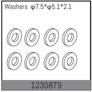 Absima Rear Wheel Shaft Washers (10) (AB1230879)
