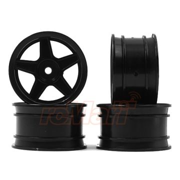 Yeah Racing 1:10 5 Spoke Mini Rims Black 4pcs (WL-0141BK)