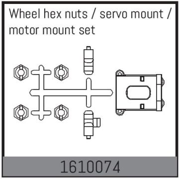 Absima Wheel Hex Nuts / Servo Mount / Motor Mount Set (AB1610074)