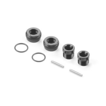 Xray Alu Adjustable Body Post Stop - Black (2) (XR301351-K)