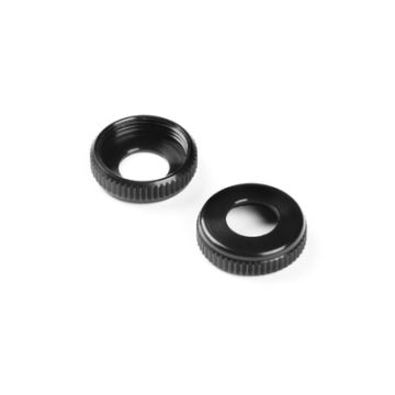 Xray XLP Alu Cap For Shock Body - Black (2) (XR308328-K)