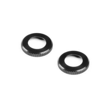 Xray XLP Alu Shock Cap-Nut - Black (2) (XR308355-K)