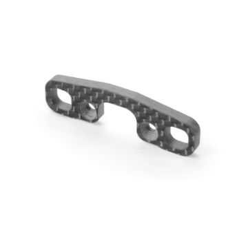 Xray Graphite Rear Upper Arm Holder 3.5mm - Front - V2 (XR343044)