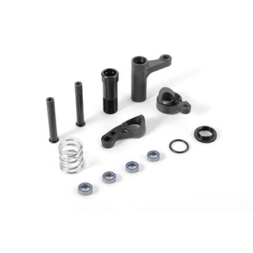 Xray XB8'16 Servo Saver Complete Set - Graphite (XR352505)