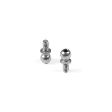 Xray Hard Steel Ball End 5.4mm With Thread 6mm - Nickel Coated (2) (XR362656)