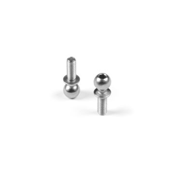 Xray Hard Steel Ball End 5.4mm With Thread 8mm - Nickel Coated (2) (XR362658)