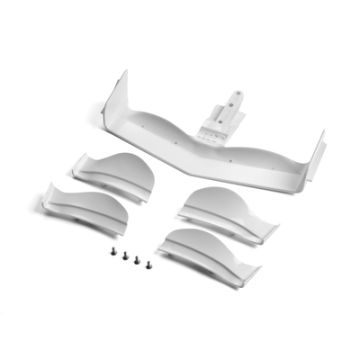 Xray X1 Composite Adjustable Front Wing - White - Flat Design (XR371204)
