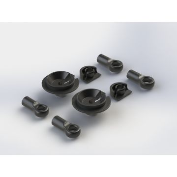 Arrma Shock Rod End Set Nero (2) (Z-AR330338)