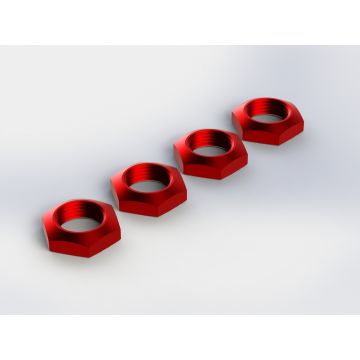 Arrma Aluminum Wheel Nut 17mm Red Nero (4) (Z-AR330360)