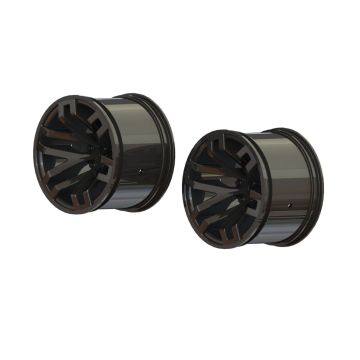 Arrma MT 2.8" Wheel 14mm Hex Black Chrome (2) (Z-AR510099)