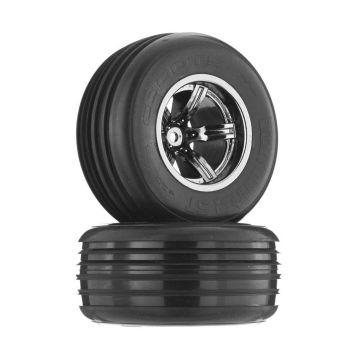 Arrma Dirtrunner ST Tire/Whl Blk/Chrm Fr (2) (Z-AR550008)
