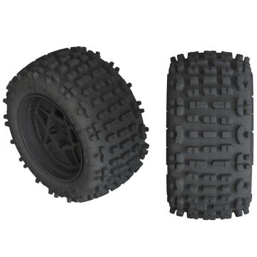 Arrma Backflip LP 4S Tire 3.8 Glued Black (2) (Z-AR550050)