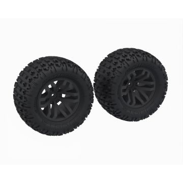 Arrma dBoots 'FORTRESS MT' Tire Set Glued, Black (2) (Z-ARA-1608)