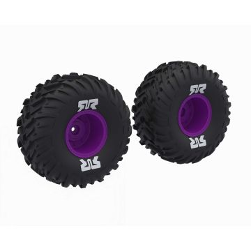 Arrma dBoots Cut Chevron MT Tire Set Glued, Purple (Z-ARA-2576)