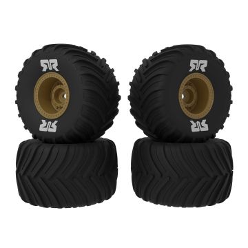 Arrma dBoots Chevron MT Tire Set Glued, Bronze (2 Pairs): GROM (Z-ARA-2586)