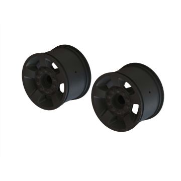 Arrma 2.8" Wheel 14mm Hex (Black/2) (Z-ARA510116)