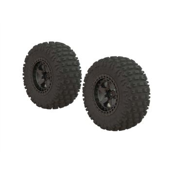 Arrma Dboots 'Fortress SC' Tire Set Glued Gun Metal (2) (Z-ARA550087)
