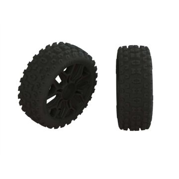 Arrma Dboots '2HO' Tire Set Glued Gun Metal (2) (Z-ARA550088)