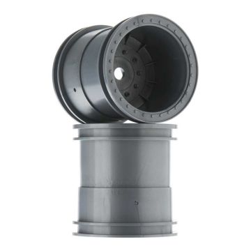 Axial 2.2 Monster Truck Wheels 63mm Silver (2) (Z-AX31464)