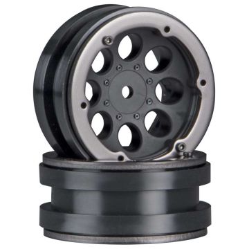 Axial 8-Hole 1.9 Beadlock Wheel Black (2) (Z-AX8087)