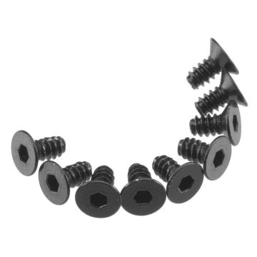 Axial Hex Socket Tap Flat Head M3x6mm Black (10) (Z-AXA463)