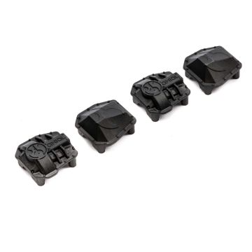 Axial AR45P AR45 Differential Covers, Black: SCX10 III (Z-AXI232044)