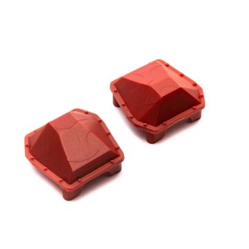 Axial SCX6: AR90 Diff Cover Axle Housing Red (2) (Z-AXI252002)